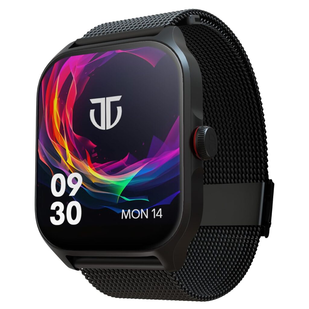 Titan Zeal Premium Fashion Smartwatch|1.85" AMOLED Display with AOD|390 * 450 Pixel Resolution|Functional Crown|SingleSync BT Calling|Advanced Chipset|100+ Sports Modes & Watchfaces IP68 (Mesh Strap)