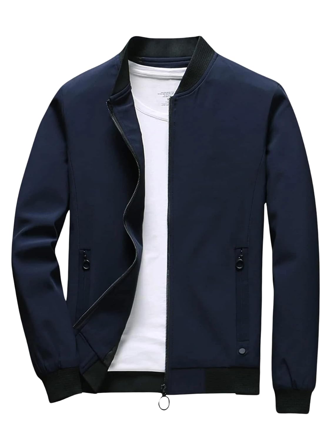 Lymio Men Polyester Jackets| Lightweight Outwear Sportswear Standard Length Bomber Jacket (J-01-03)